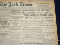 1922 AUGUST 21 NEW YORK TIMES - RAIL CHIEFS SEE PEACE THIS WEEK - NT 8388