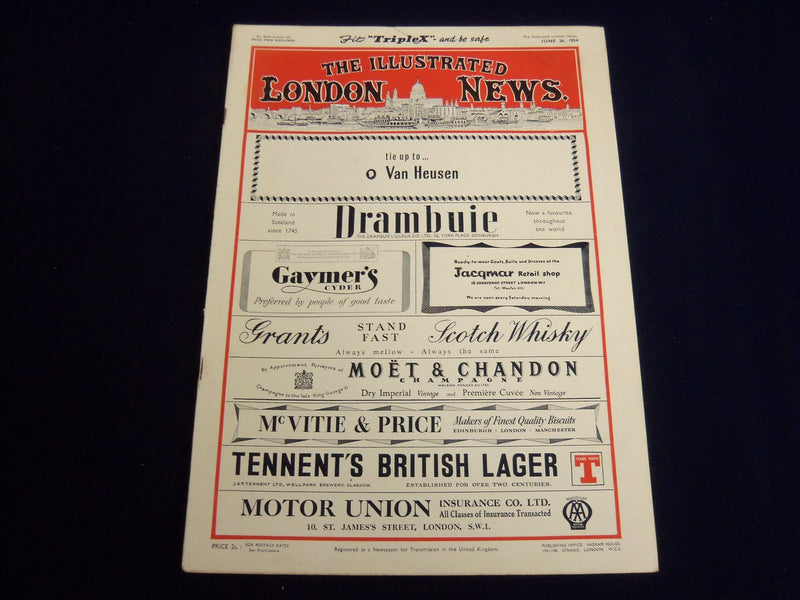 1954 JUNE 26 ILLUSTRATED LONDON NEWS MAGAZINE - ROYAL HUNT CUP - E 8116