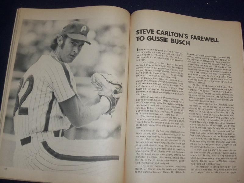 1973 SPORTS ALL STARS BASEBALL MAGAZINE-STEVE CALRTON- ROBERTO CLEMENTE -ST 6791