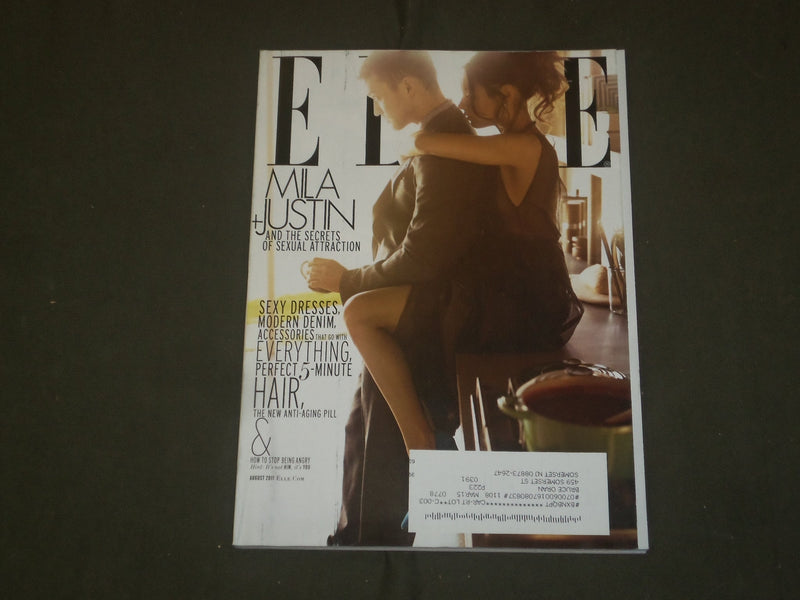 2011 AUGUST ELLE MAGAZINE - MILA KUNIS & JUSTIN TIMBERLAKE COVER - B 1875