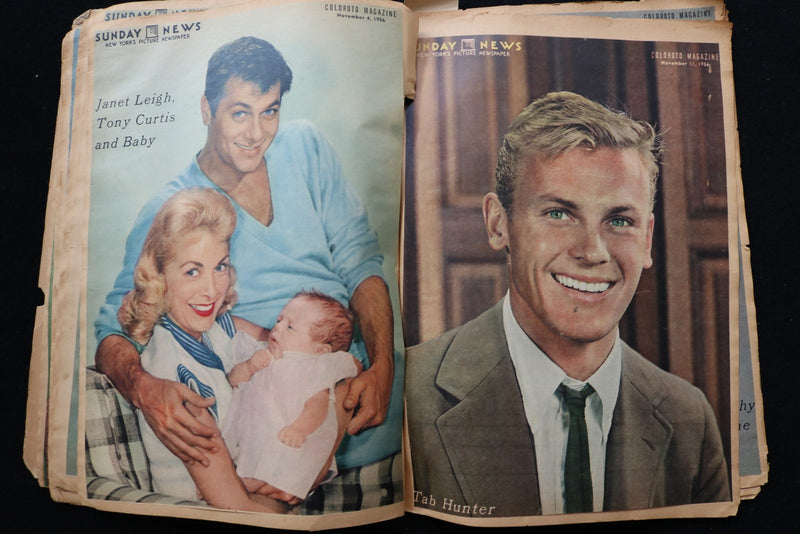 1955-1956 MOVIE STARS COLOROTO PHOTOS SCRAPBOOK - R. BURTON - L. CARON - E 24922