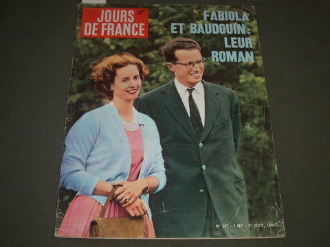 1960 OCTOBER 1 JOURS DE FRANCE MAGAZINE - FABIOLA ET BAUDOUIN - SP 8556