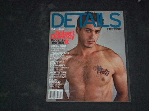 2000 OCTOBER DETAILS MAGAZINE - FIRST ISSUE - ROBERT DOWNEY JR. COVER - CW 879