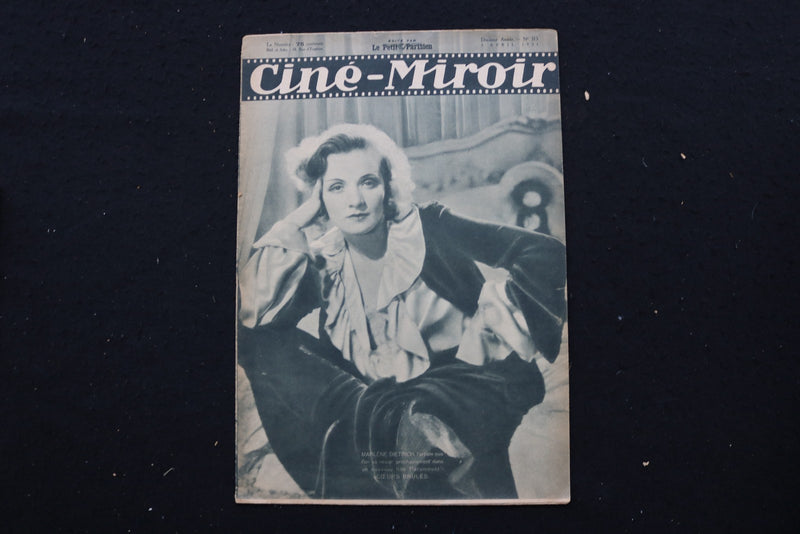 1931 APRIL 3 CINE-MIROIR MAGAZINE - MARLENE DIETRICH COVER - E 25141