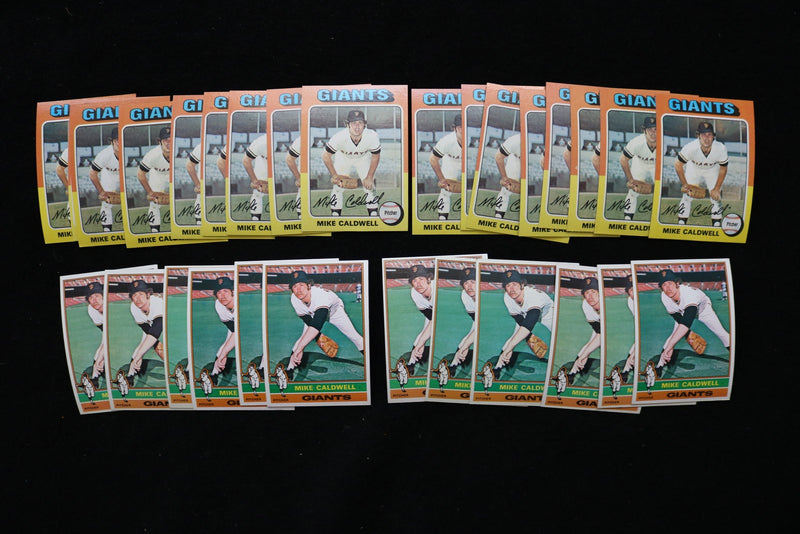 MIKE CALDWELL 1985-1986 TOPPS BASEBALL CARDS-CARD # 347/157-NM-MT LOT OF 29-#255