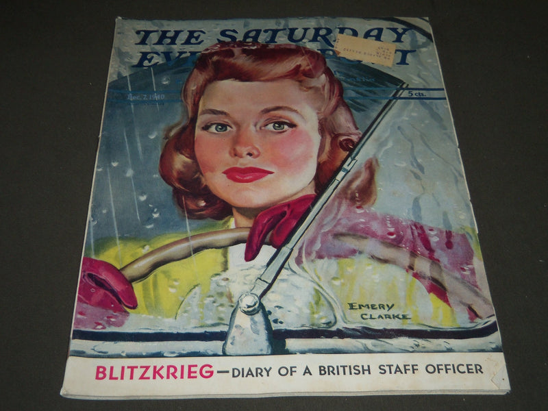 1940 DECEMBER 7 THE SATURDAY EVENING POST MAGAZINE - ILLUSTRATED COVER - SP 386