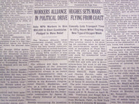 1938 AUGUST 21 NEW YORK TIMES - HUGHES SETS MARK FLYING FROM COAST - NT 707