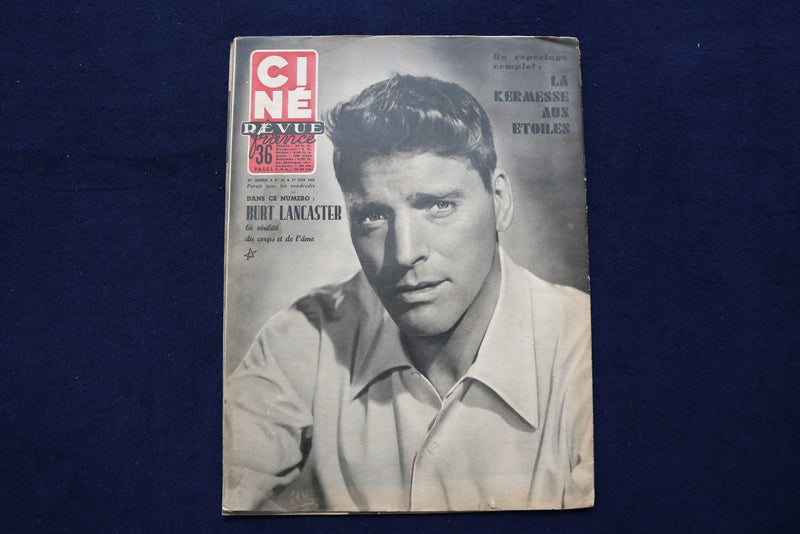 1955 JUNE 17 CINE REVUE MAGAZINE - BURT LANCASTER BACK COVER - E 22002