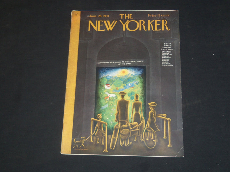 1941 JUNE 28 THE NEW YORKER MAGAZINE - ILLUSTRATED COVER - NY 40
