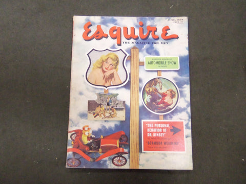 1950 JUNE ESQUIRE MAGAZINE - NICE ILLUSTRATIONS, COVER AND ADS - ST 2767