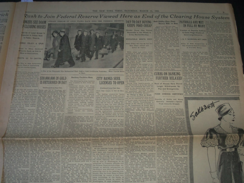 1933 MARCH 11 NEW YORK TIMES - SOUND BANKS TO BE ALLOWED TO OPEN - NP 3603