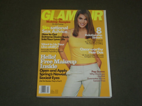 1999 APRIL GLAMOUR MAGAZINE - CINDY CRAWFORD COVER - B 2985