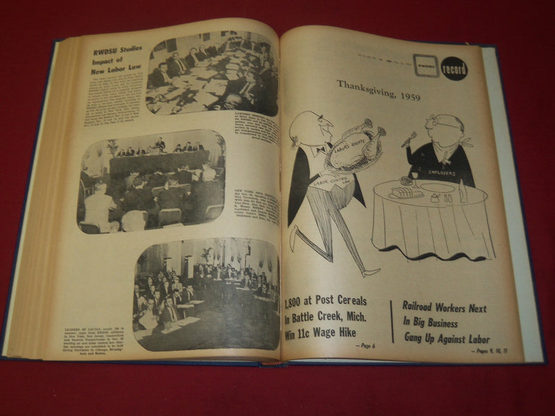 1959 RWDSU RECORD NEWSPAPER BOUND VOLUME NO. 6 - RETAIL - WHOLESALE - R 15G