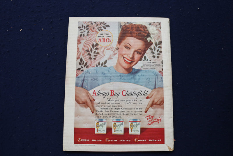 1945 NOVEMBER SCREEN ROMANCES MAGAZINE - ALICE FAYE COVER - E 12719