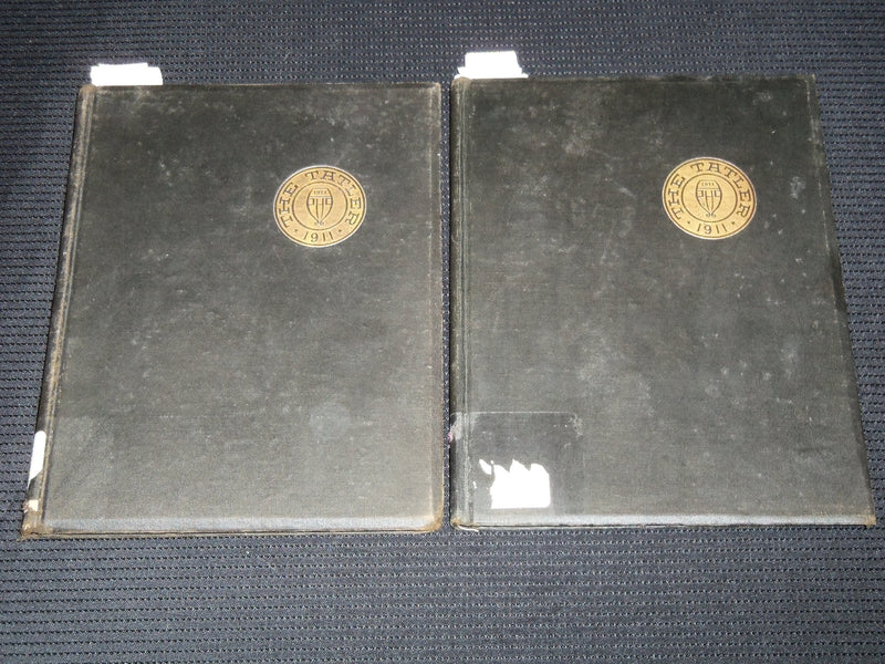 1911 THE TATLER PRINCETON HIGH SCHOOL YEARBOOK LOT OF 2 - ILLINOIS - YB 2943