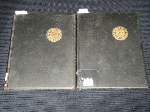 1911 THE TATLER PRINCETON HIGH SCHOOL YEARBOOK LOT OF 2 - ILLINOIS - YB 2943