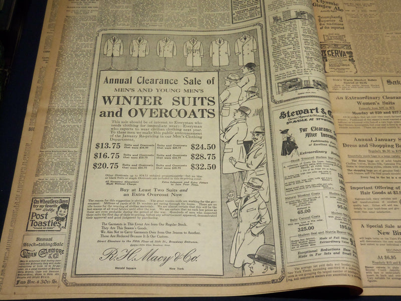 1918 JANUARY 7 NEW YORK TIMES - GERMANS SUSPEND PEACE PARLEY - NT 7916