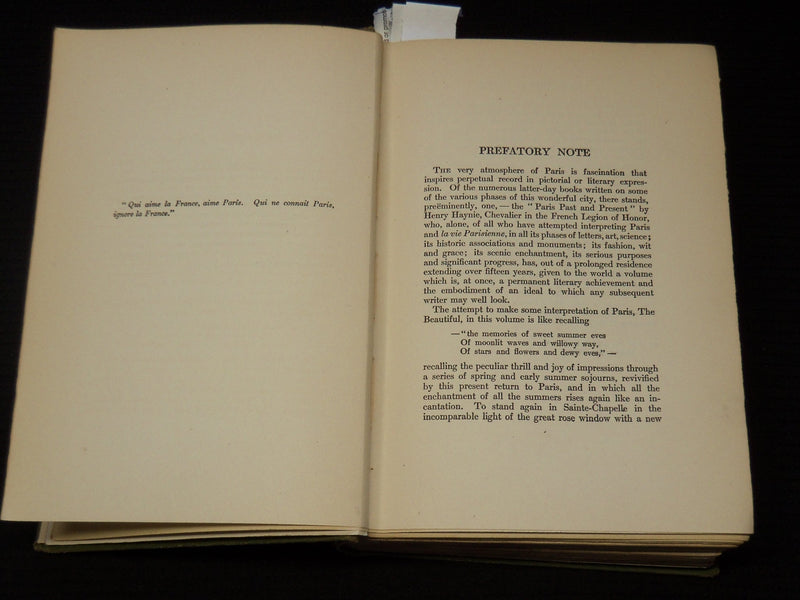 1908 PARIS THE BEAUTIFUL HARDCOVER BOOK BY LILIAN WHITING - KD 9389