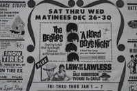 1964 NEW CLIFTON THEATRE PROGRAM-A HARD DAY'S NIGHT-LOT OF 2 -CLIFTON,NJ- K 2535