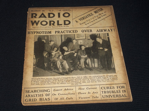 1927 MARCH 26 RADIO WORLD MAGAZINE NICE ELECTRONICS COVERS & ADS - E 2826