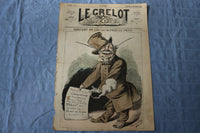 1872 SEPTEMBER 15 LE GRELOT NEWSPAPER - CONTENT DE LUI! - FRENCH - NP 8600