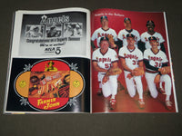 1986 ANGELS VS. REDSOX PLAYOFF BASEBALL PROGRAM - HALO MAGAZINE - J 2724
