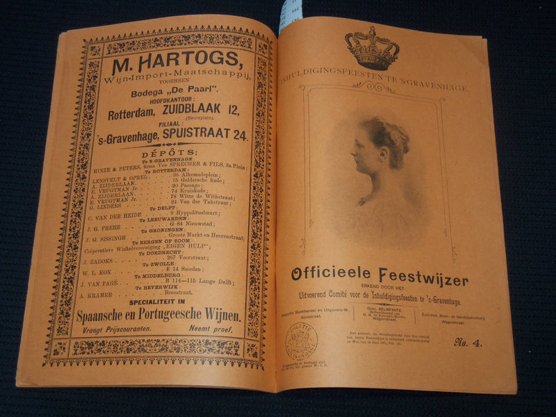 1898 OFFICIEELE FEESTWIJZER BOOK NO. 3 & 4 - DUTCH - SOFTCOVER - J 8029