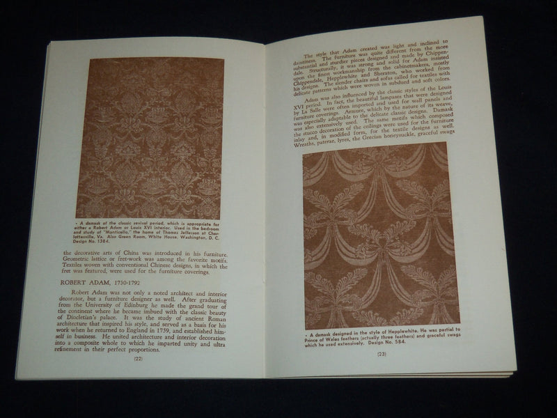 1950'S SCALAMAANDRE MUSEUM OF TEXTILE GUIDE - 200 YEARS OF DESIGNS - J 9072