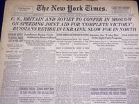 1941 AUG 16 NEW YORK TIMES - U. S. BRITAIN AND SOVIET TO CONFER MOSCOW - NT 1124