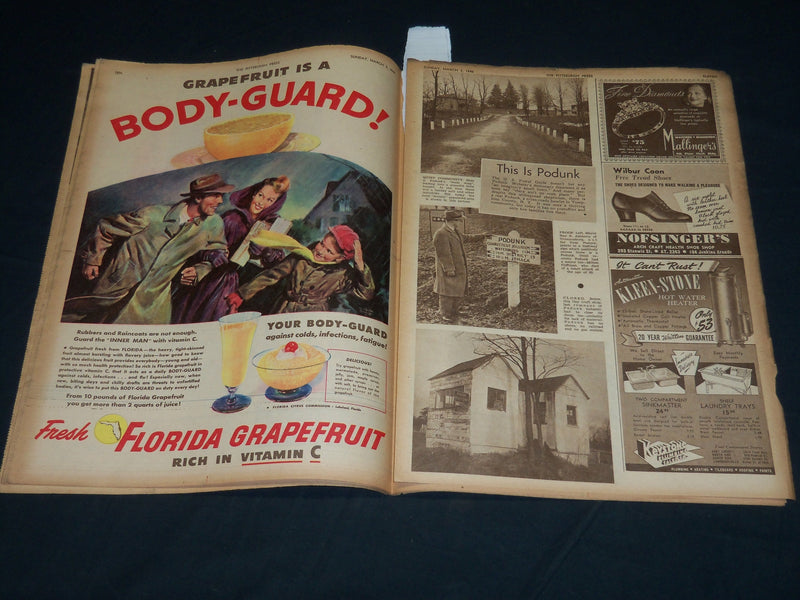 1946 MARCH 3 THE PITTSBURGH PRESS SUNDAY ROTO SECTION - FLORIDA - NP 4475