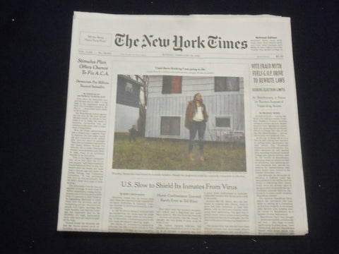 2021 FEBRUARY 28 NEW YORK TIMES- VOTE FRAUD MYTH FUELS GOP DRIVE TO REWRITE LAWS