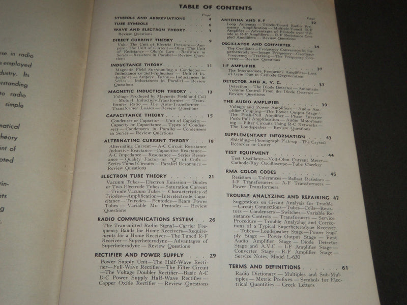 1943 THE ABC'S OF RADIO PREPARED BY GENERAL ELECTRIC SOFTCOVER BOOK - J 2276