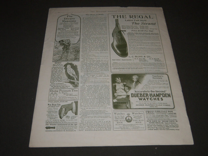 1900 OCTOBER 13 THE SATURDAY EVENING POST MAGAZINE - ILLUSTRATED COVER - SP 590