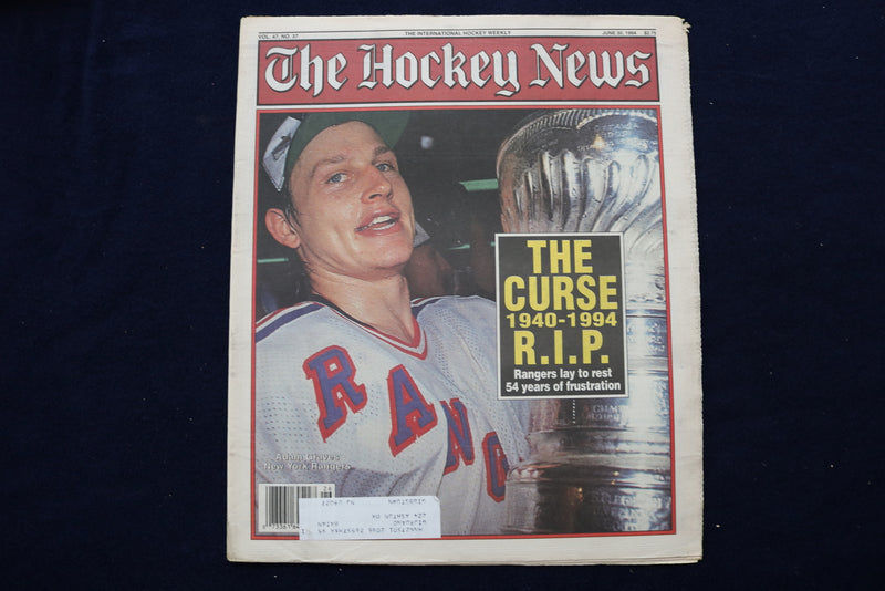 1994 JUNE 30 THE HOCKEY NEWS NEWSPAPER - RANGERS WIN STANLEY CUP COVER - NP 8712