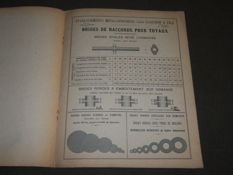 1919 ETABLISSEMENTS METALLURGIQUES LOUIS GAUCHON & FILS FRENCH CATALOGUE- FR 435