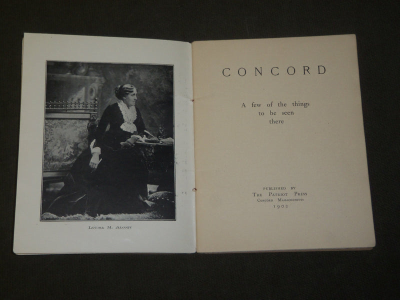 1902 CONCORD A FEW OF THE THINGS TO BE SEEN THERE BOOK - SOFTCOVER - J 3617