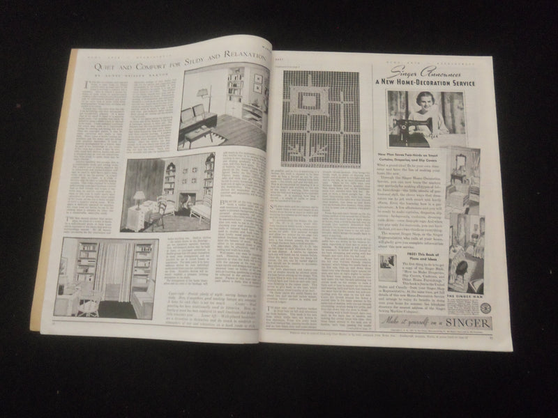 1937 MARCH HOME ARTS NEEDLECRAFT MAGAZINE - NICE ILLUSTRATED COVER - SP 886G