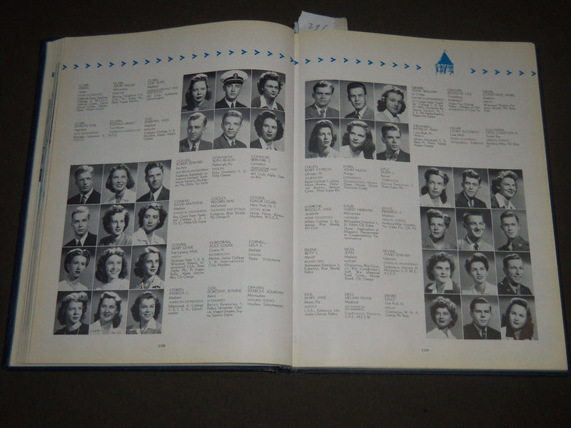 1944 THE BADGER UNIVERSITY OF WISCONSIN YEARBOOK - MADISON WI - PHOTOS - YB 1252