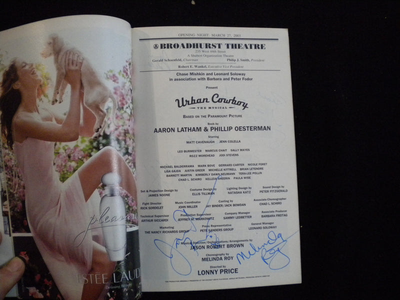 2003 URBAN COWBOY PLAYBILL - 23 SIGNATURES - J 8256