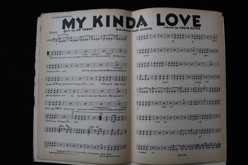 1929 MY KINDA LOVE MUSICAL SCORE MULTIPLE INSTRUMENTS-ROBBINS PUBLICATION-K 2934