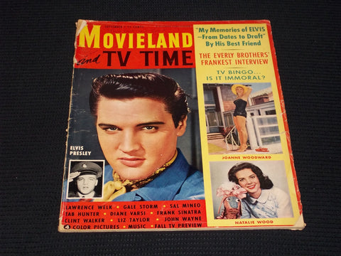 1958 SEPTEMBER MOVIELAND & TV TIME MAGAZINE - ELVIS PRESLEY COVER - E 15591