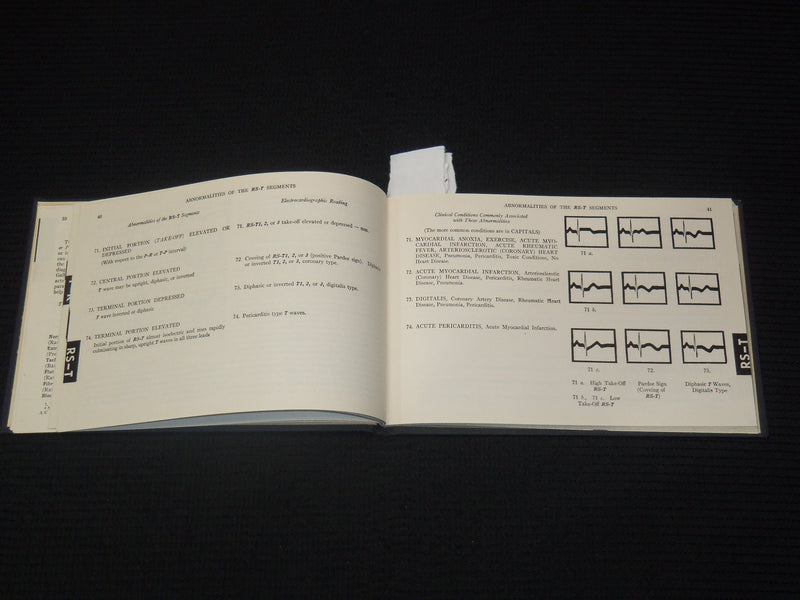 1952 P-Q-R-S-T ELECTROCARDIOGRAM GUIDE BOOK - RISEMAN - 3RD EDITION - K 2691