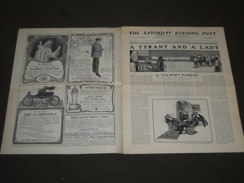 1902 SEPTEMBER 6 THE SATURDAY EVENING POST MAGAZINE - ILLUSTRATED COVER- SP 1058