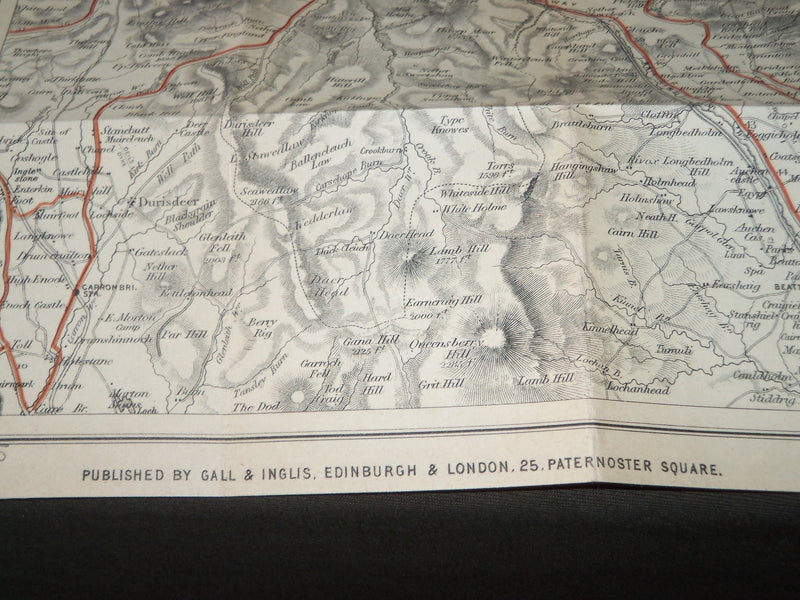 1800'S SCALE HALF AN INCH MAP OF SCOTLAND-EDINBURGH AND DISTRICT BOOK - J 3456