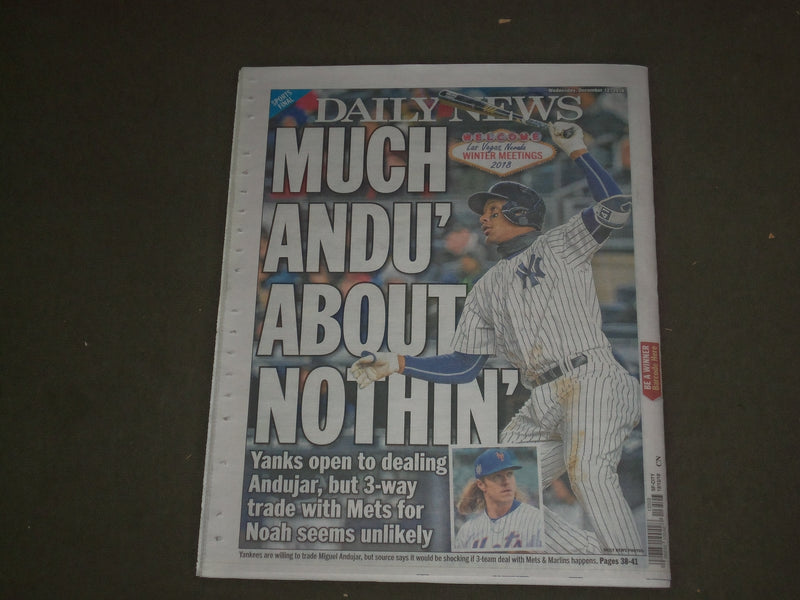 2018 DECEMBER 12 NEW YORK DAILY NEWS - TRUMP SAYS HE'LL SHUT DOWN GOVERNMENT
