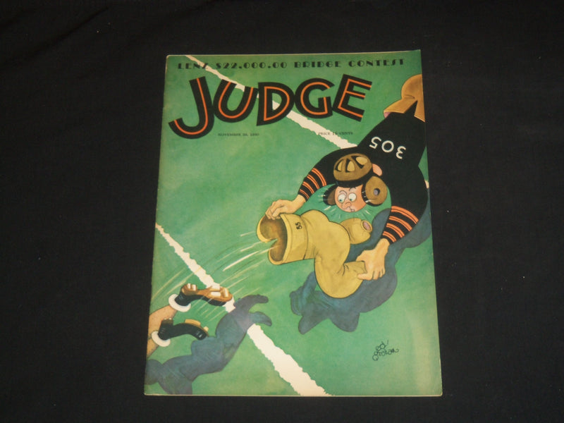 1930 NOVEMBER 29 JUDGE MAGAZINE - FOOTBALL ILLUSTRATION COVER - ST 5659