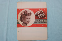 1940'S BETTY GRABLE NOTEBOOK AND PAPER - LOT OF 2 - K 2537