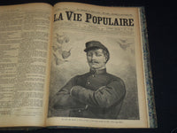 1885 JULY-SEPT LA VIE POPULAIRE MAGAZINE BOUND VOLUME #7- EMILE ZOLA - KD 7462C