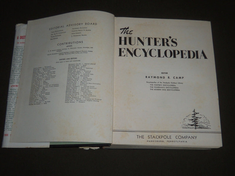 1958 THE HUNTER'S ENCYCLOPEDIA EDITED BY RAYMOND R. CAMP BOOK - I 763