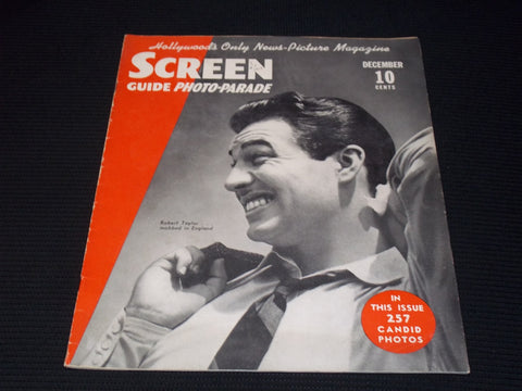 1937 DECEMBER SCREEN GUIDE MAGAZINE - ROBERT TAYLOR FRONT COVER - E 20085